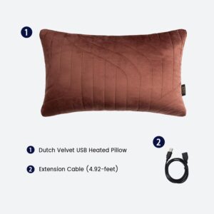 USB Heated Throw Pillow for Pain Relief,